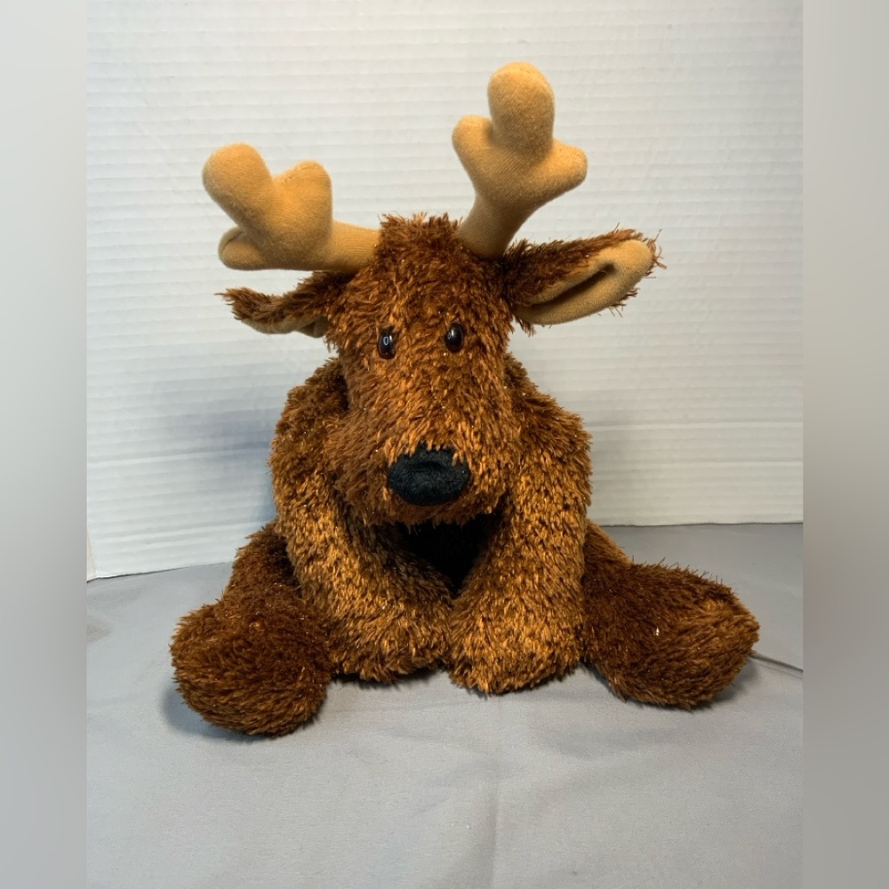 Hallmark Comet Reindeer Sparkle Plush Floppy Beanie Christmas Stuffed Animal "